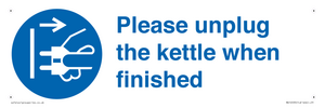 Please unplug the kettle when finished